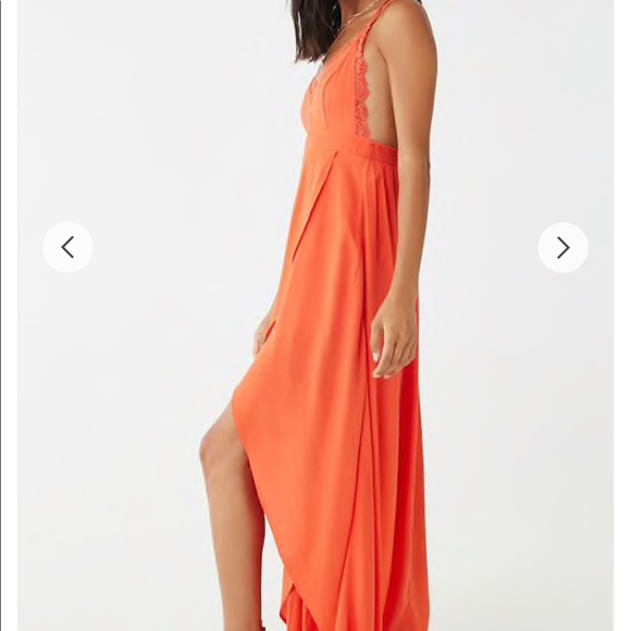 Forever 21 lace trim high low maxi cami dress NWT - Picture 2 of 5